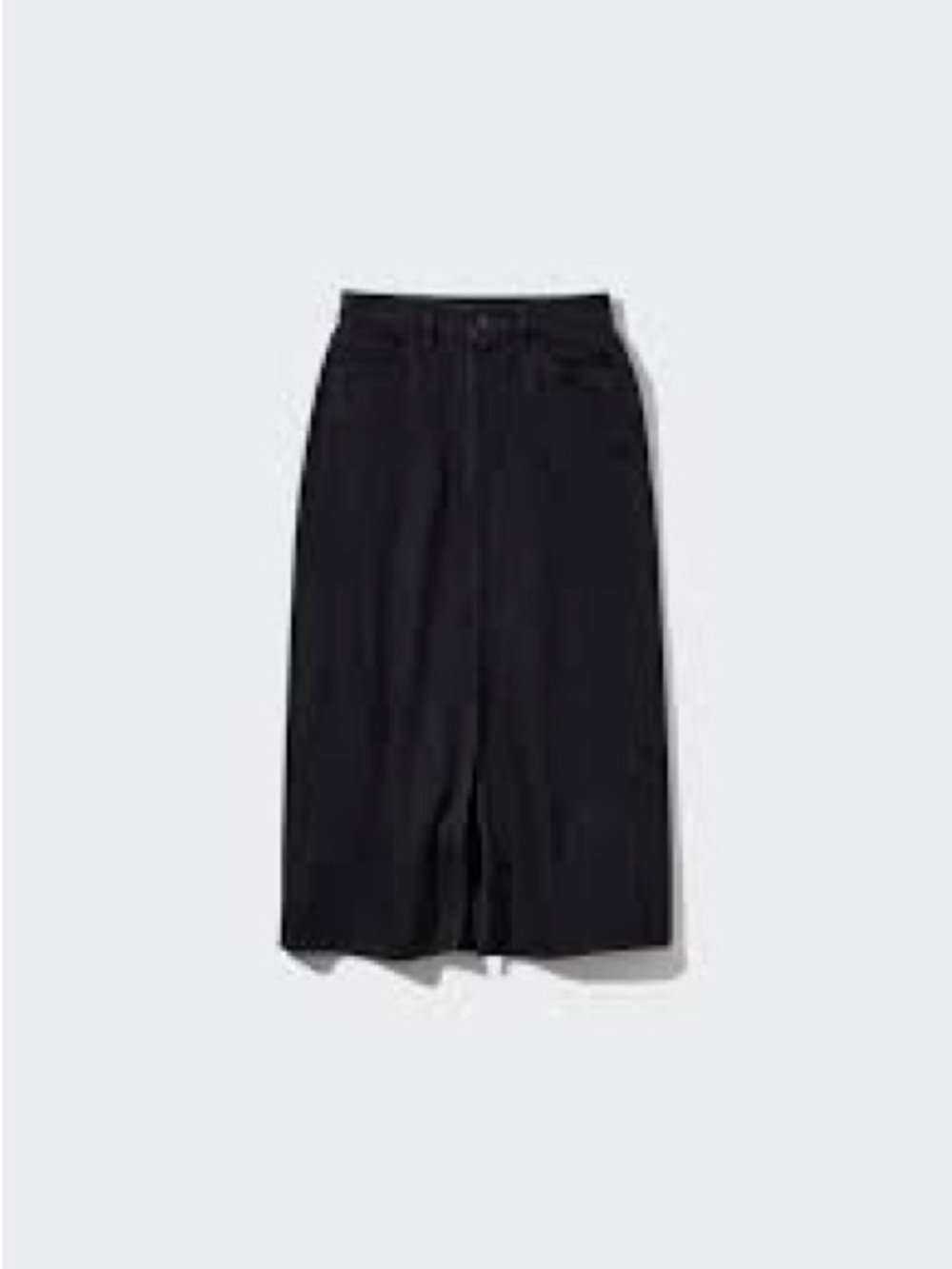UNIQLO Women’s Denim Long Skirt in dark grey/black